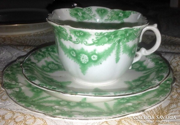 English breakfast trio - cup and saucer cake - eggshell porcelain