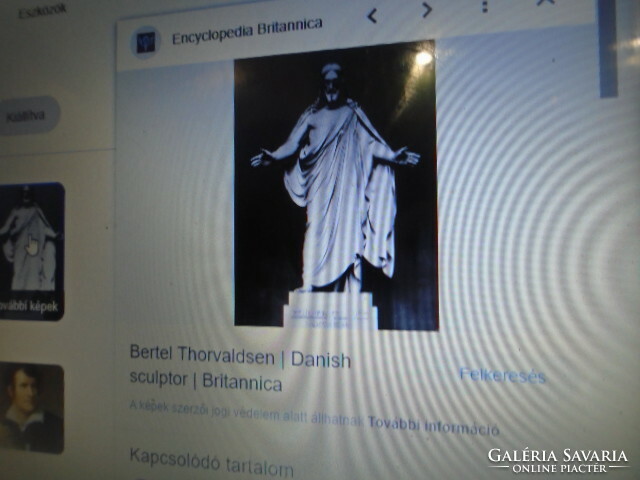 Antik cca 100 éves Bertel Thorvaldsen világhirű  szobrász KRISZTUS szobráról készül kép másolata