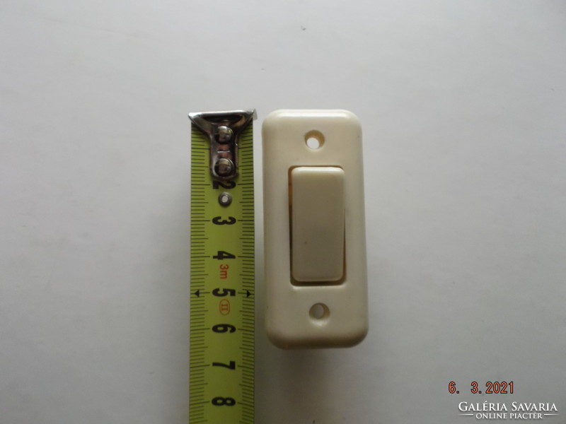 Old toggle - lamp switch made of vinyl / white --- 2 ---