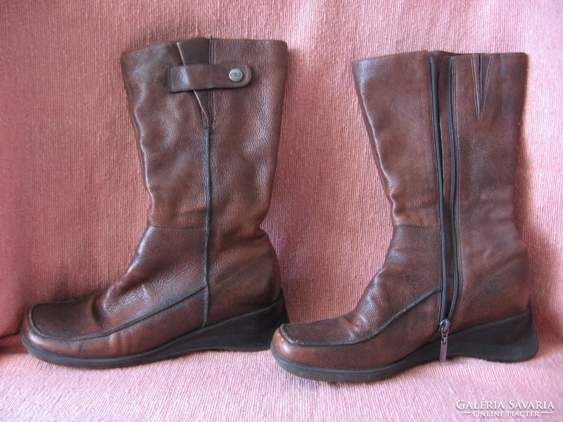 Brown crd leather boots 6/39 river island