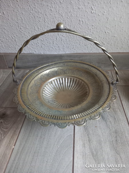 Impressive antique silver-plated centerpiece/tender (28x10x26 cm)