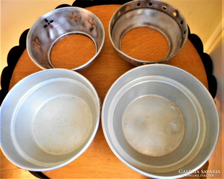 5 részes régi kirándulós étkészlet (alumínium tányérok)