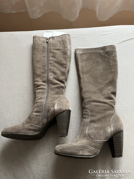 5th avenue suede leather brown boots (36)