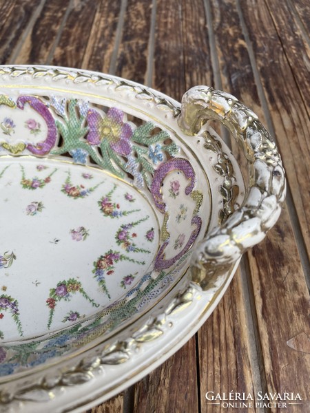 Antique earthenware fischer bowl