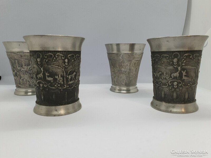 Pewter cups 2 bmf and 2 creation