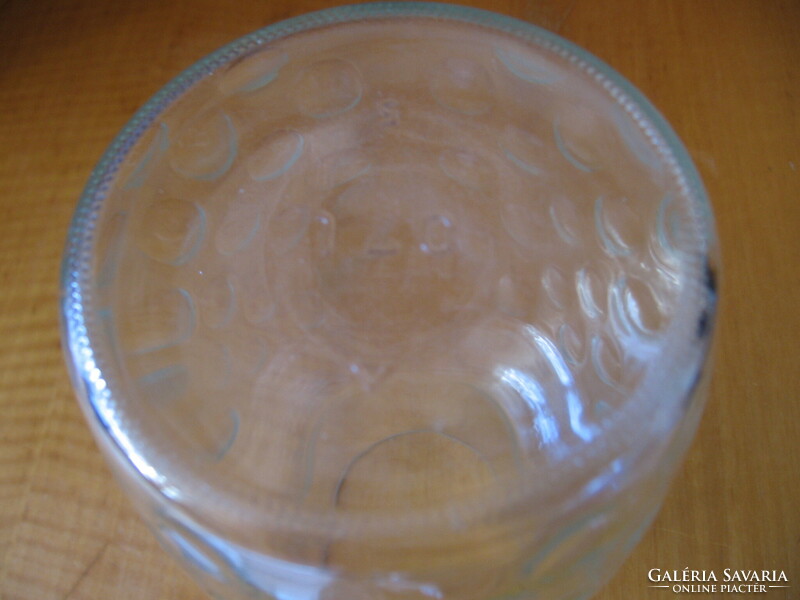 Pöttyös dekantáló, váza,kékes árnyalatú üveg 0,7 l