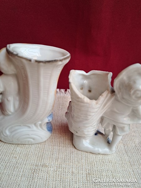 Német Germany vázák nipp figura porcelán vitrindísz vitrin hagyaték régiség nosztalgia