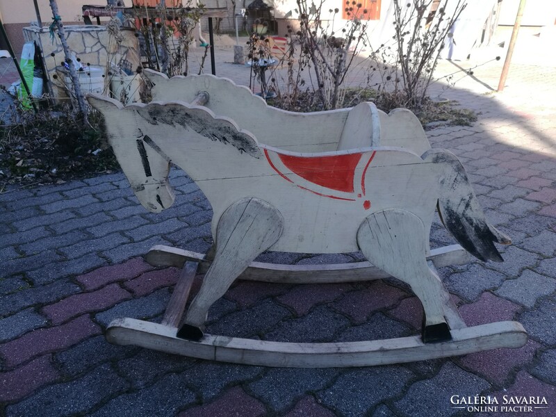 Retro wooden rocking horse for sale