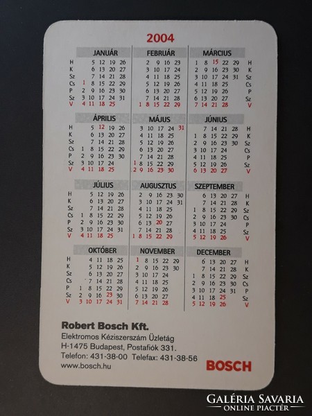 Old card calendar 2004 - with bosch inscription - retro calendar