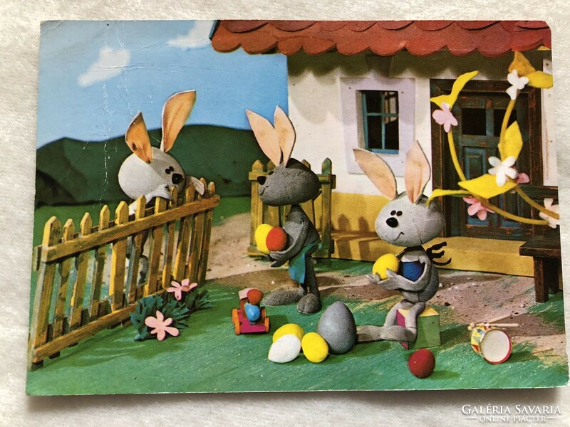 Old Easter postcard - puppet design: otto foky -5.