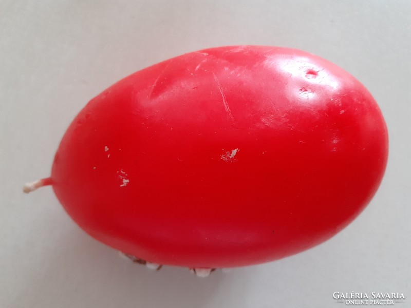 Retro gyertya húsvéti piros tojás barkás régi gyertya 12 cm