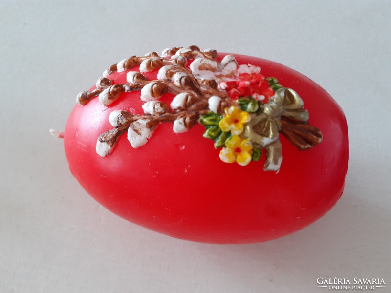 Retro candle Easter red egg DIY old candle 12 cm