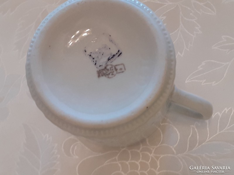 Régi Zsolnay porcelán bögre tulipános népi teás vintage csésze