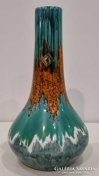 Dekoratív iparművészeti kerámia váza,padlóváza - 34 cm