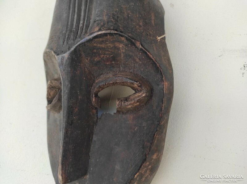 Antique African wooden mask lega folk dance Congo African mask damaged 520 drop 100 6927