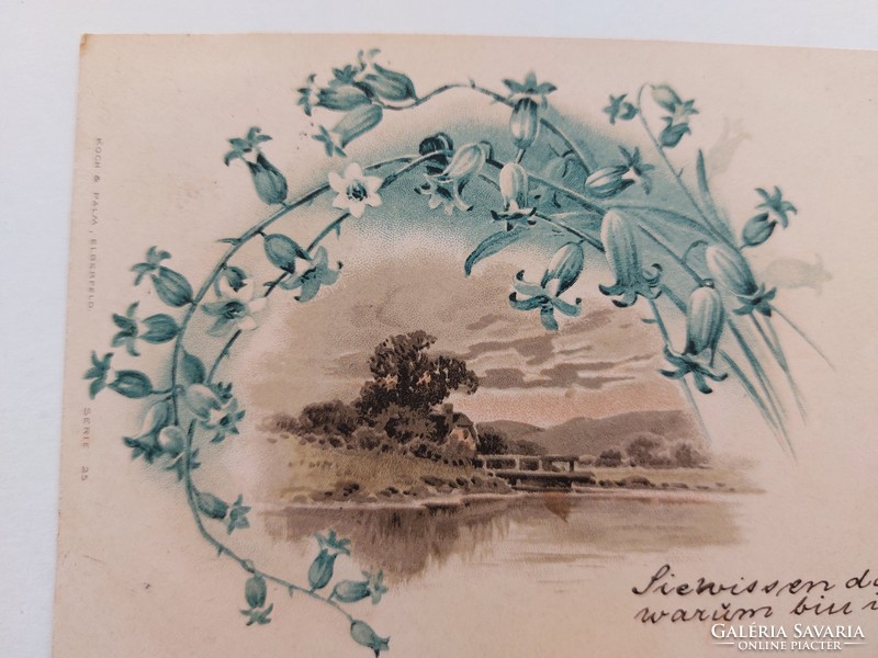 Régi képeslap 1899 levelezőlap tájkép