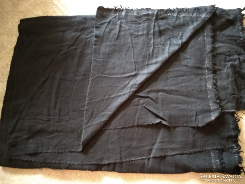 Fekete flanel ruhaanyag, 100*200 cm, ajánljon!