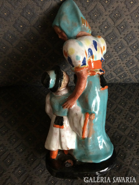 Large Szécs ceramics - mother and son - a nice gift for Mother's Day!