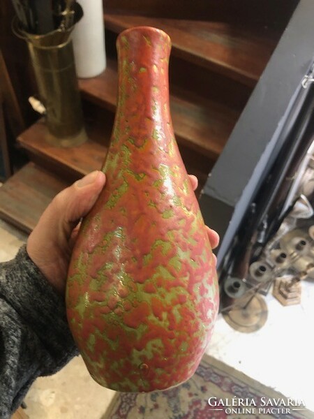 Pesthidegkuti kerámia váza, 22 cm-es magasságú, hibátlan.