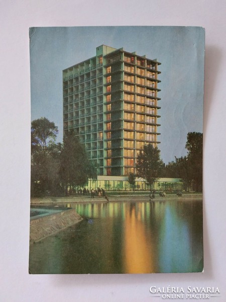 Retro postcard 1968 photo postcard Balaton Siofok Europe hostel