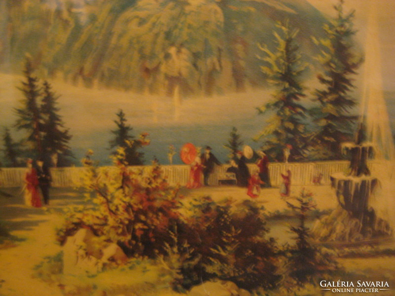 Alpine landscape, probably a quality print in a nice frame in good condition