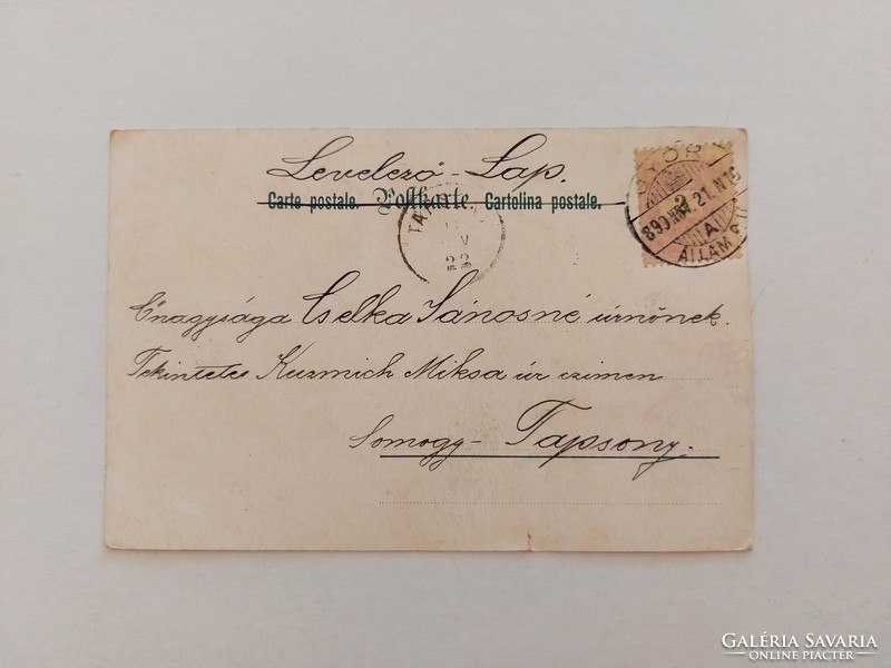 Régi képeslap E. Döcker 1899 levelezőlap