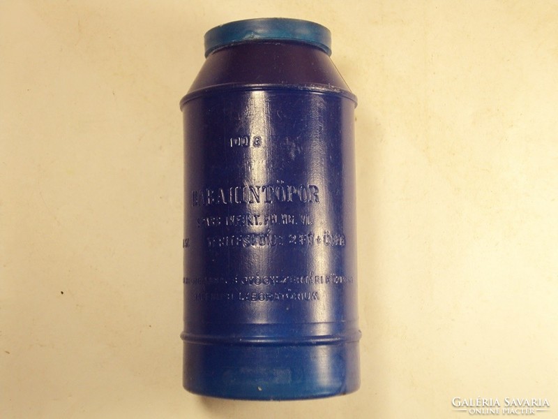 Retro műanyag hintőpor por flakon babahintőpor Galenusi Laboratórium Gyógyszertár - 1970-es évekből