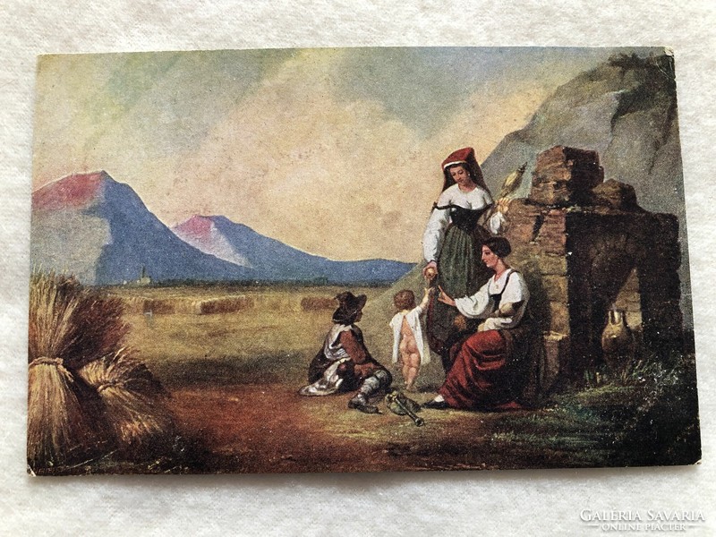 Antique, old j. Mathhauser postcard - postage stamp -5.