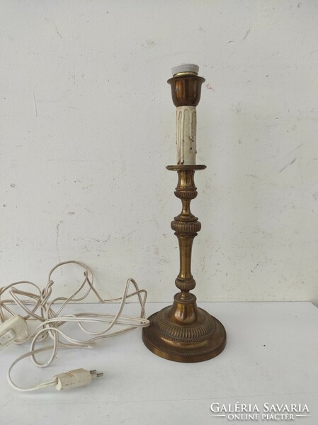 Antique cast copper brass table lamp without shade 58 6852