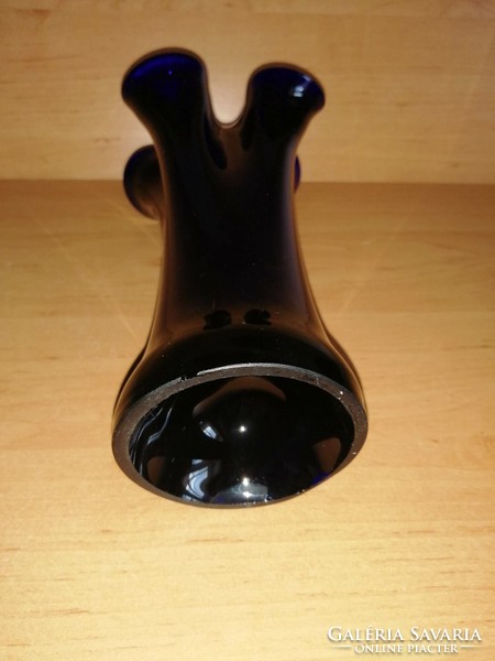 Muranoi fodros szélű üveg váza 22 cm (1/d)