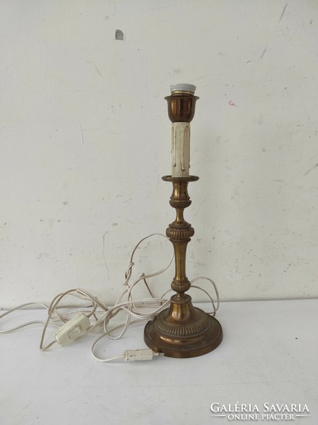 Antique cast copper brass table lamp without shade 58 6852