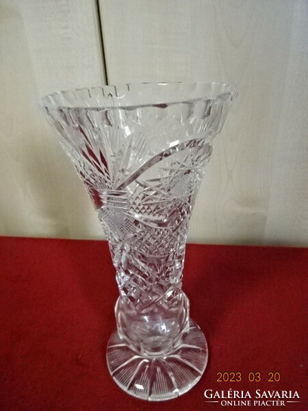 Ajkai kristályüveg váza, magassága 21 cm. Jókai.