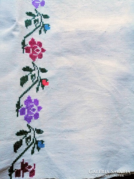Woven with a cross stitch pattern
