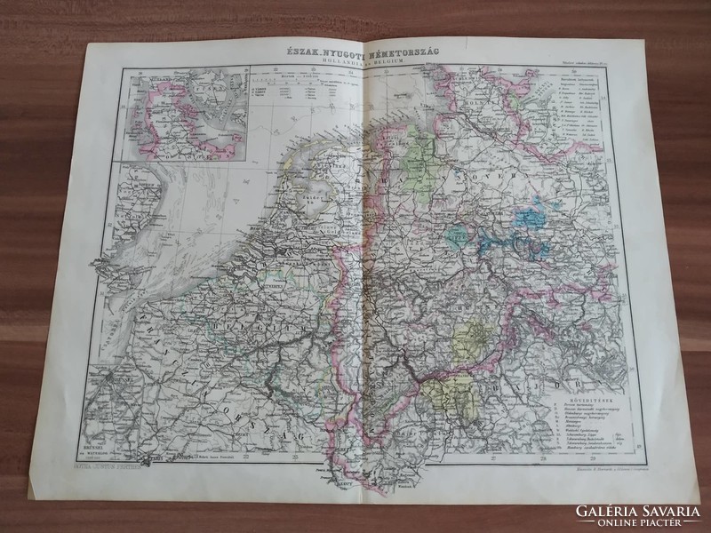Stieler Iskolai átlásza,Észak-Nyugoti Németország , Hollandia és Belgium (1878)