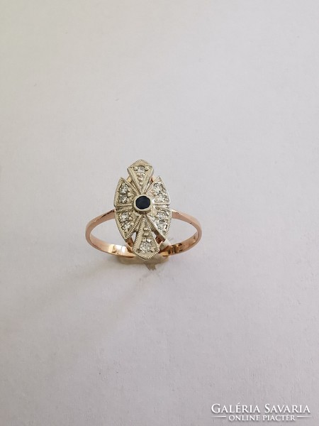 Art deco style gold ring
