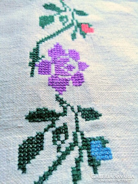 Woven with a cross stitch pattern