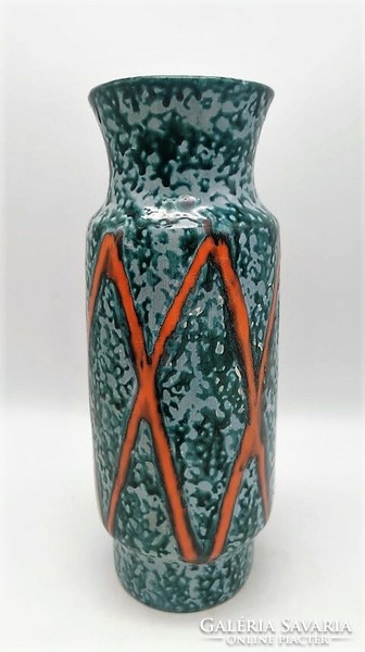 Retro vase, Hungarian handicraft ceramics, 30 cm