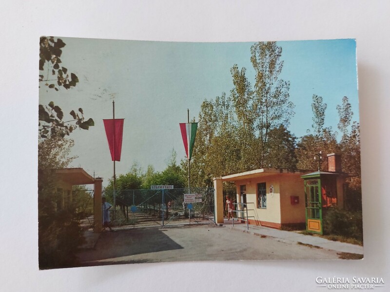 Retro képeslap fotó levelezőlap Cserkeszőlő Strandfürdő