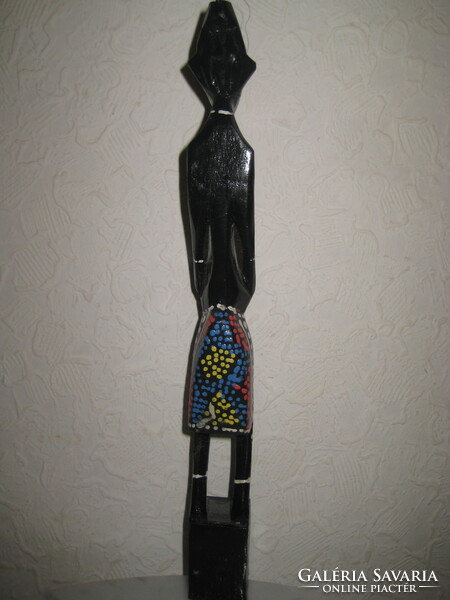 Tall Negro lady, 24 cm, carved from wood / gift from Africa /
