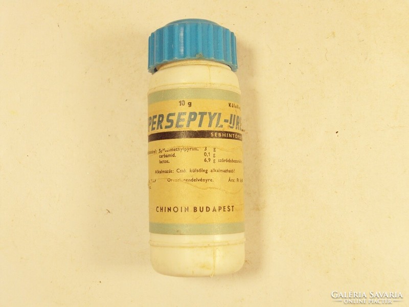 Retro Superseptyl-Urea sebhintőpor hintőpor doboz - Chinoin gyártó - 1970-es évekből