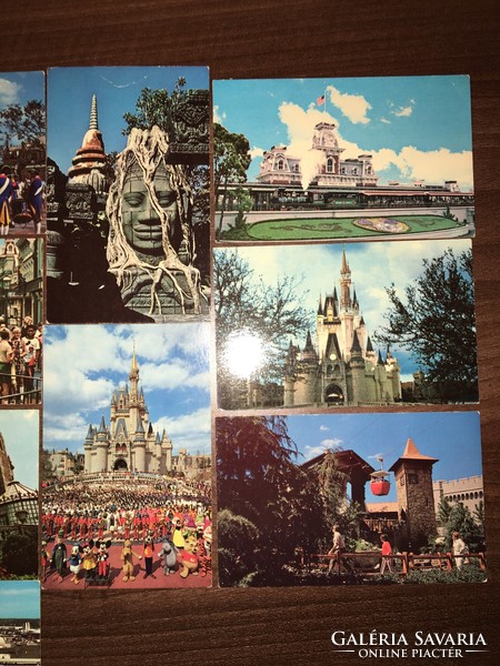 9 postcards - walt disney world