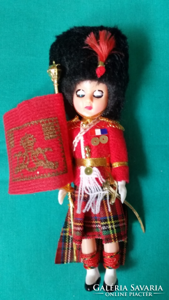 Scottish, blinking, souvenir soldier, rubber doll