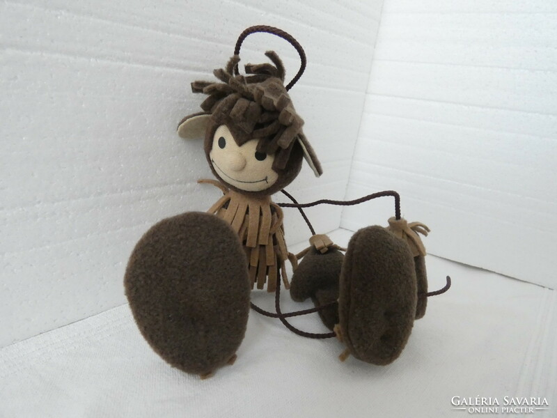 Foky otto puppet - Hakapeszi lemur monkey 23cm - textile-leather needlework -