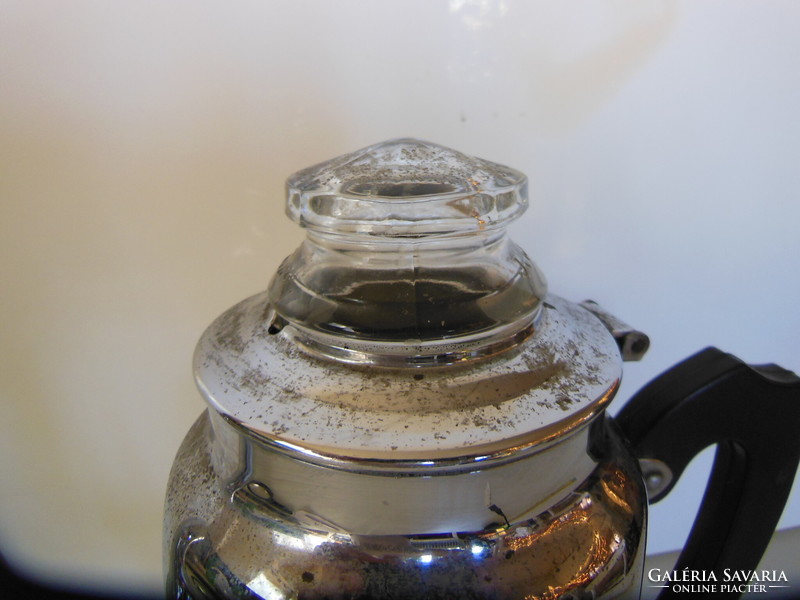 Teapot - gerko - metal - base - glass top - vinyl handle - 24 x 24 cm - 1.25 liters - perfect