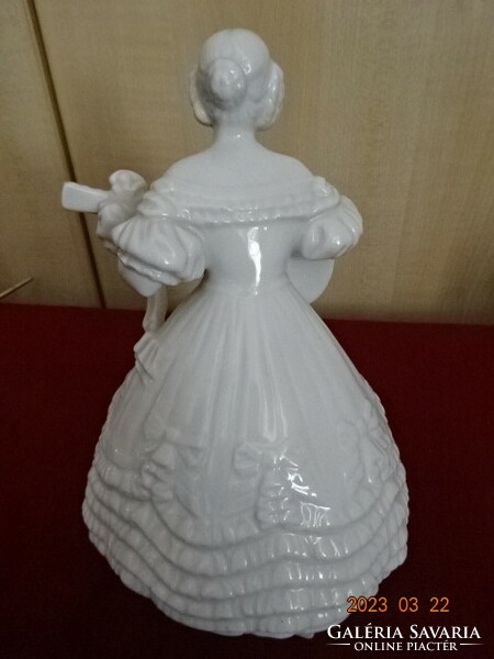 Herend porcelain, Déryné statue, white, height 22 cm. Jokai.