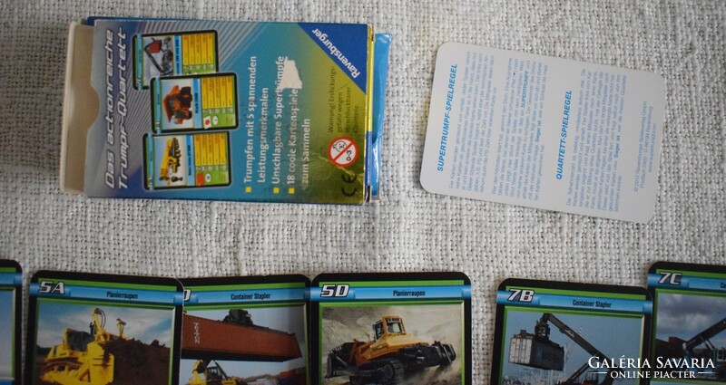 2 pakli autós kártya használt játék , Ravensburger , Kvíz - Kvartett