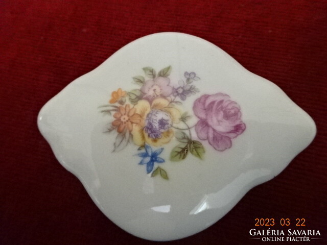 German porcelain bonbonier, rose pattern, length 7.5 cm. Jokai.