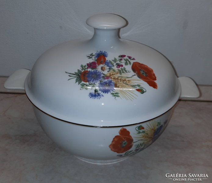 Wonderful Kahla porcelain soup bowl, piapac, cornflower, wheat ear pattern 23-20 cm