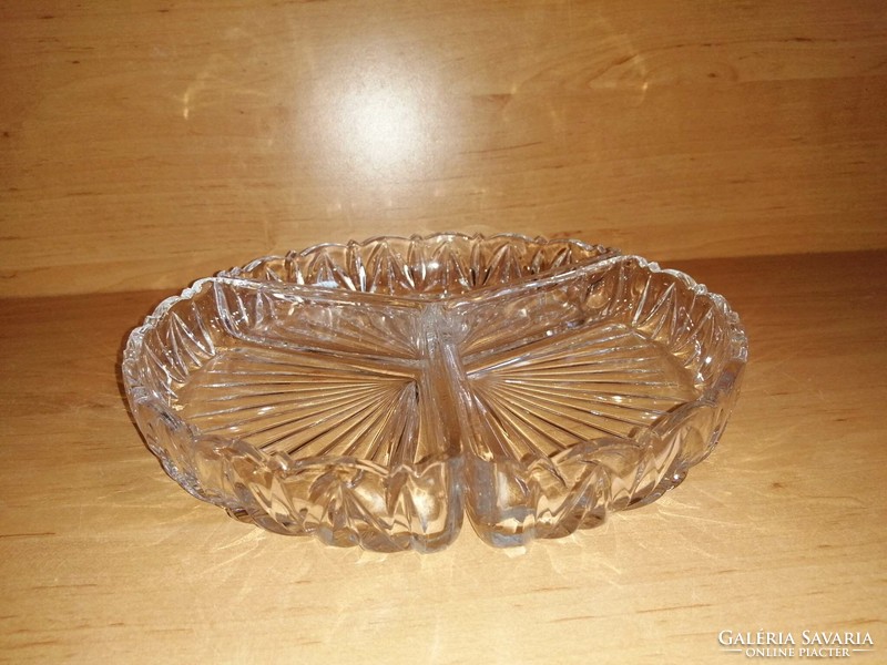 Three-part glass table center offering dia. 23 cm (21/d)