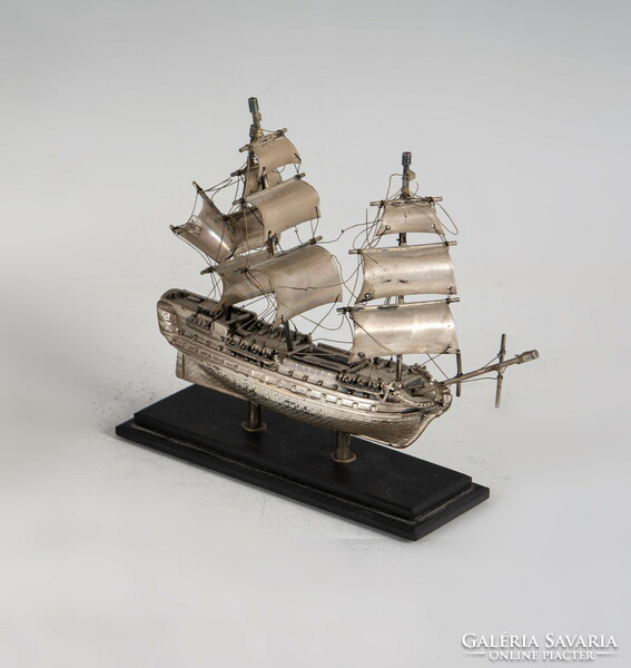 Silver ship model